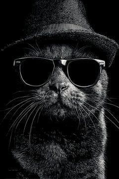 Kat portret van MNS Designs