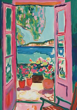 Matisse inspires Open Window Fauvist by Niklas Maximilian