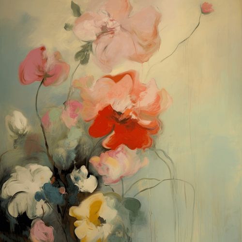 Blumen in Pastellfarben