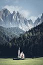 Schöne Kirche in den Dolomiten, Italien von Felix Van Lantschoot Miniaturansicht