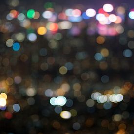 Bokeh Hong Kong Skyline from Beacon Hill by Andrew Chang