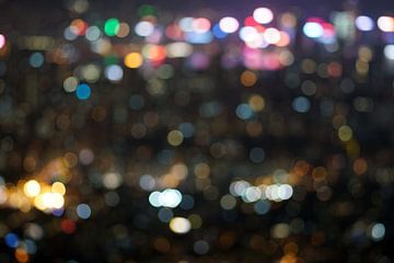 Bokeh Hong Kong Skyline from Beacon Hill by Andrew Chang