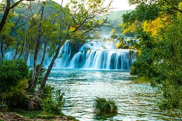 Watervallen in Nationaal Park Krka Kroatie