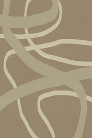 Creme en bruine abstracte stroom