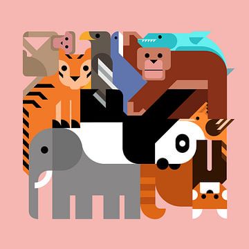 Mixed-Animals - Asia by Tim de Leeuw