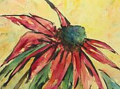 Tough red flower (modern watercolour painting paint summer close up abstract beautiful nature handma by Natalie Bruns thumbnail