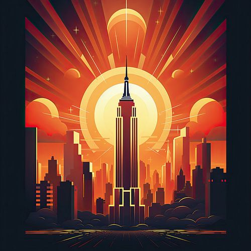 Art Deco New York Poster Print