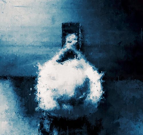 Biddende vrouw with the style 'Deep Blue'