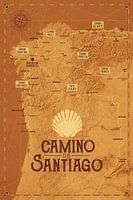 Camino de Santiago Kaart | Sint Jacobsroute