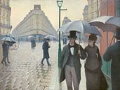 Straße in Paris an einem regnerischen Tag - Gustave Caillebotte von Rebel Ontwerp Miniaturansicht