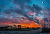 Kleurijke wolken boven Delft van Fred Leeflang thumbnail