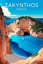 Zakynthos, Griekenland. van Poster Art Shop