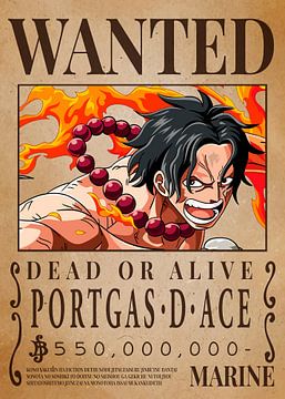 Portgas D Ace One Piece van Kikandrya Nayyara