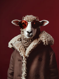 Rebel Sheep in Red Sunglasses by Mosaic Dialogue