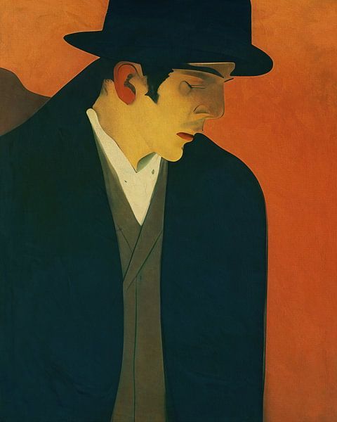 Portrait of a man introspective by Jan Keteleer (JanKé): A Journey Beyond the Canvas