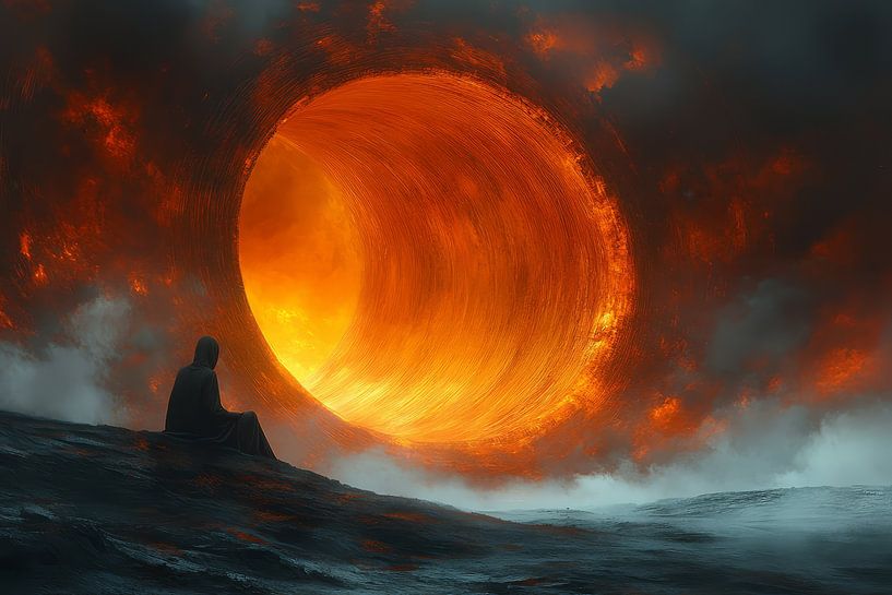 spiritueel leven energie landschap met persoon van Egon Zitter