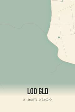 Vintage landkaart van Loo Gld (Gelderland) van MijnStadsPoster