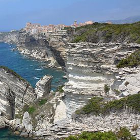 White chalk cliffs Bonifacio Corsica by My Footprints