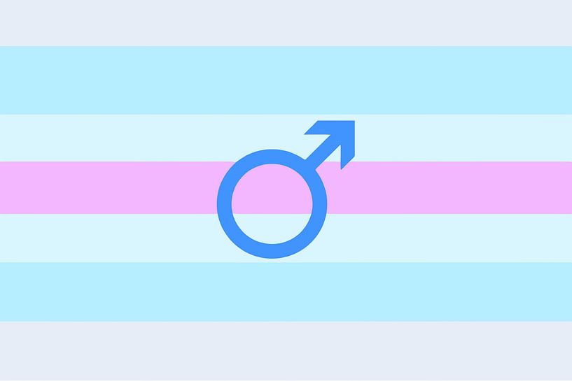 Trans Man Pride Kunst van Art Kingdom