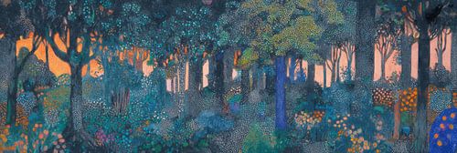 Bos met Kleurrijke Bloemen