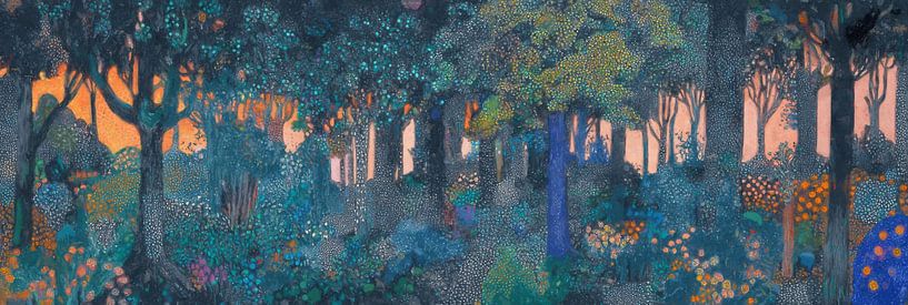 Forest with Colourful Flowers by Whale & Sons