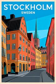 Stockholm, Suède. sur Poster Art Shop