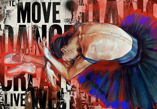 Balletdanseres in Urban Style - Move Dance Create Live van ATELIER KAMILA M