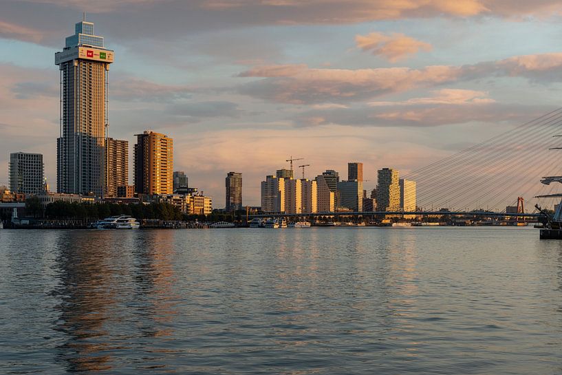 Panorama of Rotterdam, sunrise by Ruurd Dankloff