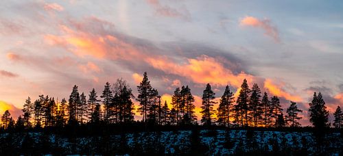 Fiery sunset