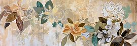 Flowers Earth tones Green by Art Whims