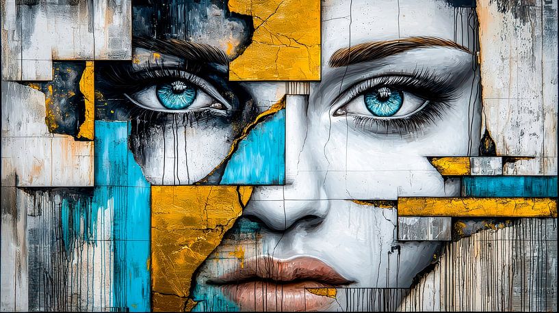 Broken identity - mosaic of truth by Klaus Tesching - Art-AI