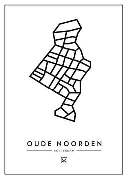 Oude Noorden - Rotterdam van Muurmap - Jouw Favorite stad of wijk aan de muur