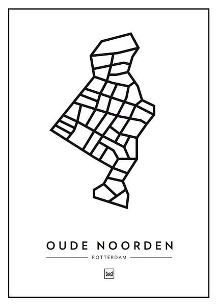 Oude Noorden - Rotterdam van Muurmap - Jouw Favorite stad of wijk aan de muur