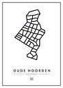 Oude Noorden - Rotterdam van Muurmap - Jouw Favorite stad of wijk aan de muur thumbnail