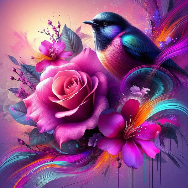 bird and flower by Bernhard Karssies