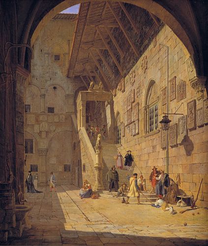 Jørgen Roed, De binnenplaats van het Palazzo del Bargello. Florence