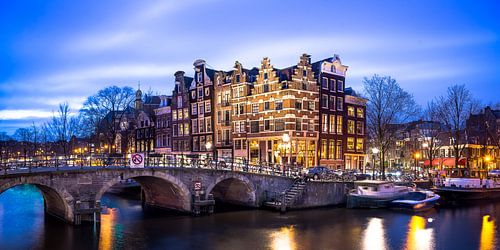 Amsterdam Canal Blue Hour Brouwersgracht