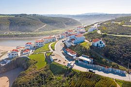 Aerial photo of the village of Odeceixe in Alentejo Portugal by Eye on You