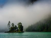 Schönau am Königssee (Berchtesgadener Land) - Eiland in de mist