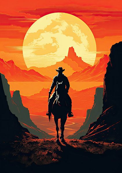 Cowboy Pop Art Western Wilde Westen van Niklas Maximilian