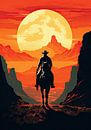 Cowboy Pop Art Western Wilde Westen van Niklas Maximilian thumbnail