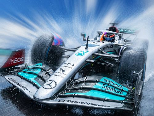 Russell rijdt te hard