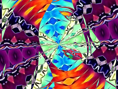 Vrouwelijke caleidoscoop in kleur