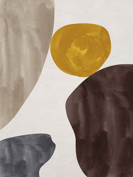 Organic abstract art - earthy tones by Online Arts