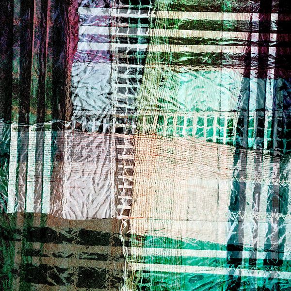 Collage chequered stripes by Claudia Gründler