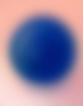 TW Living - Abstract art HANNA Retro jaren 70 BLUE van TW living
