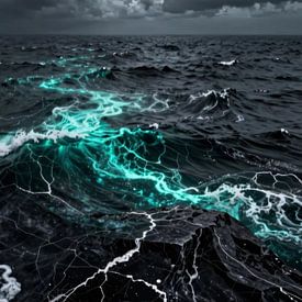 Pierre vitale : L'abîme éternel de la mer bleu-vert sur Sergej Gello