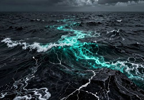 Lebensstein: Der ewige Abgrund des türkisfarbenen Meeres