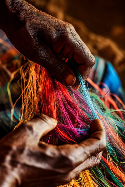 Colourful threads in skilful hands by Poster Art Shop