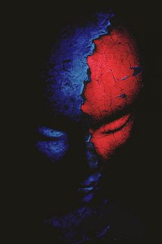 Pensées rouges et bleues